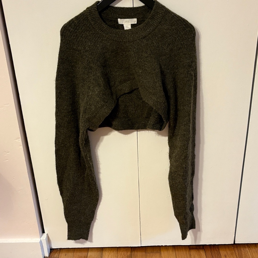 H&M Khaki Knit Top